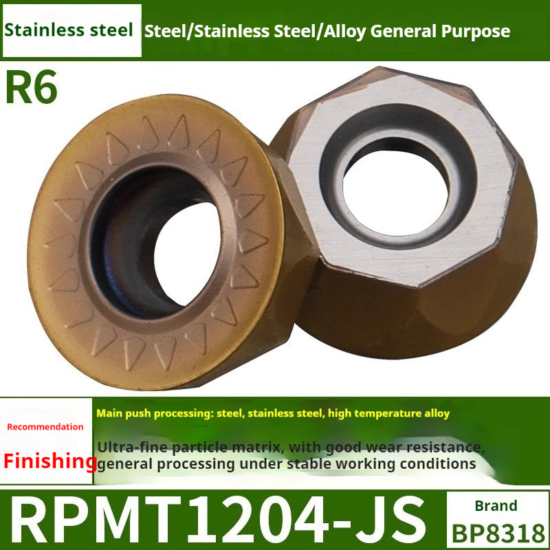 2036-CNC milling inserts, RPMW carbide R5 machining center, R4 milling machine, R6 milling inserts, RPMT round cutter cutters Shandong Denso Pricision Tools Co.,Ltd.